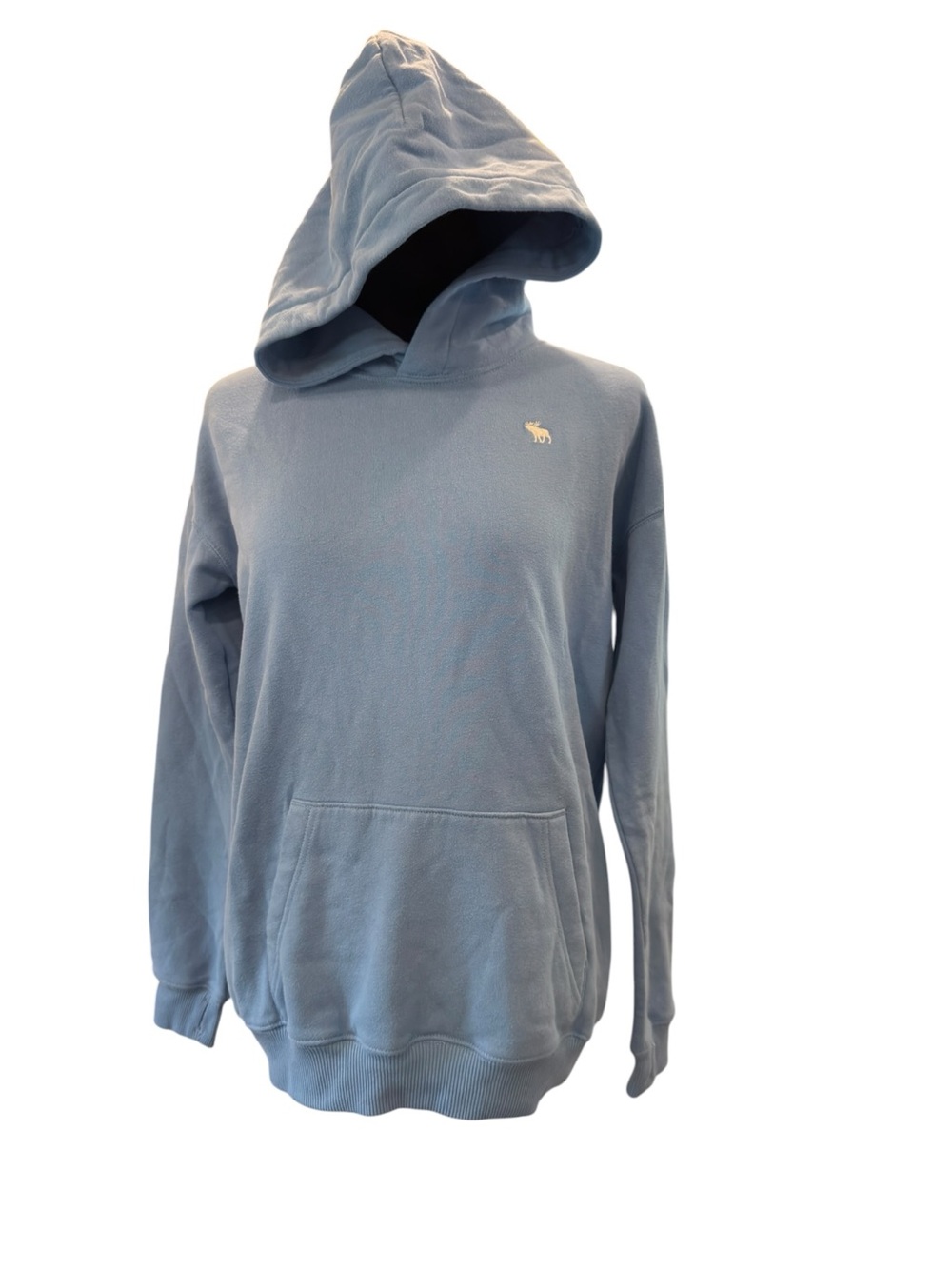 Abercrombie Kids Essentials Hoodie Light Blue Relaxed Fit Pullover Preppy 15/16